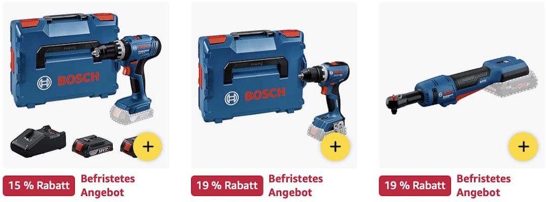 🔝🤑🛠️ Amazon: Bosch Professional Megadeals z.B. Akku Ratschenschrauber für 110€ (statt 126€