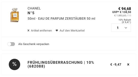🌺 Chanel N°5 Damen Eau de Parfum 50ml im Zerstäuber 🧨 für 85,21€ (statt 112€) 🌺 Chanel N°5 Damen Eau de Parfum 50ml im Zerstäuber 🧨 für 85,21€ (statt 112€)