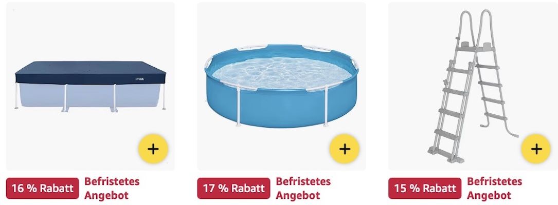 🔝🏖️ Amazon: Bestway & Intex Pools Big Sale z.B. Bestway Pool Set mit 366 x 100 cm für 187€ (statt 208€) 🔝🏖️ Amazon: Bestway & Intex Pools Big Sale z.B. Bestway Pool Set mit 366 x 100 cm für 187€ (statt 208€)