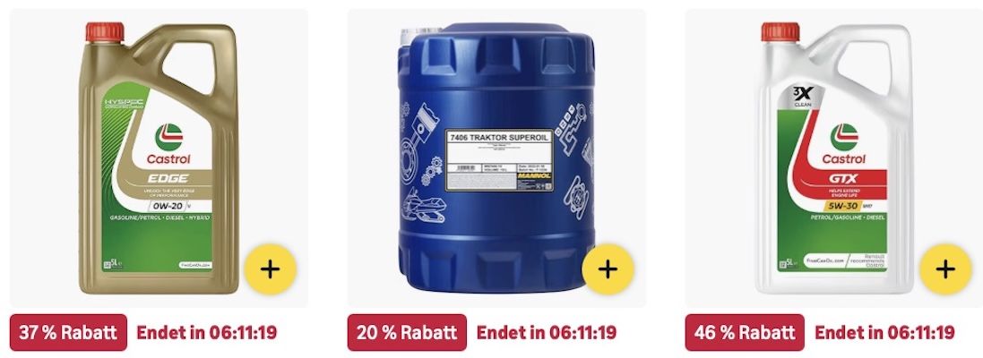 🚗🛢️ Amazon: Castrol & Liqui Moly im Prime Day Sale z.B. 5L Castrol EDGE 0W 30 Motoröl für 40€ (statt 51€)