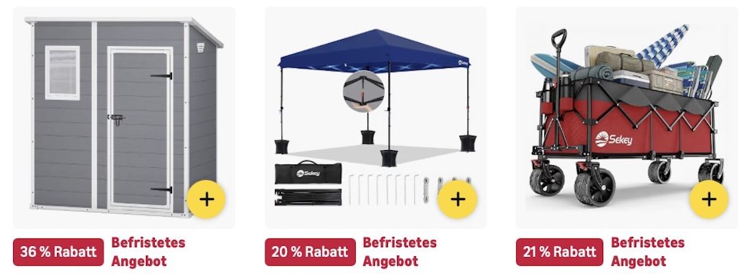 ☀️🏡☺️ Amazon: Megasale auf TOP Gartenmöbel z.B. Gartenbank mit 227L Stauraum für 152€ (statt 191€)