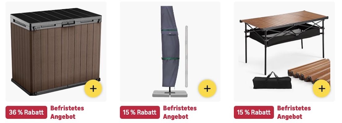 ☀️🏡☺️ Amazon: Megasale auf TOP-Gartenmöbel z.B. Gartenbank mit 227L Stauraum für 152€ (statt 191€) ☀️🏡☺️ Amazon: Megasale auf TOP Gartenmöbel z.B. Gartenbank mit 227L Stauraum für 152€ (statt 191€)
