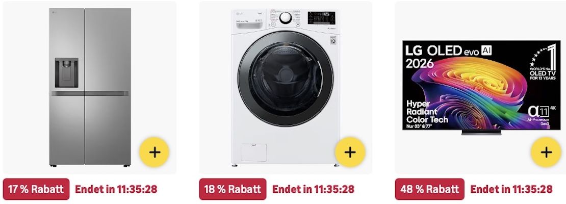🔝💻📺 Amazon: Mega Sale mit bis -48% auf LG Electronics z.B. 65 🔝💻📺 Amazon: Mega Sale mit bis 48% auf LG Electronics z.B. 65 4K OLED Evo AI TV für 2.199€ (statt 2.650€)