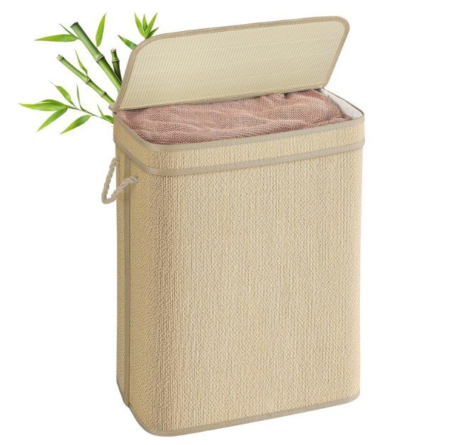 👕 SONGMICS Wäschekorb aus Bambus (90 Liter) für 9,23€ (statt 14€)