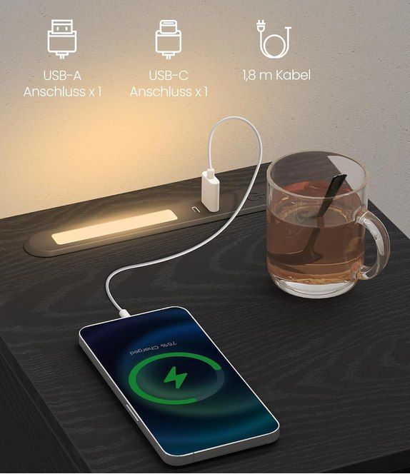 2x VASAGLE Nachttisch mit LEDS inkl. USB + USB C Port für 39,99€ (statt 51€) 2x VASAGLE Nachttisch mit LEDS inkl. USB + USB C Port für 39,99€ (statt 51€)
