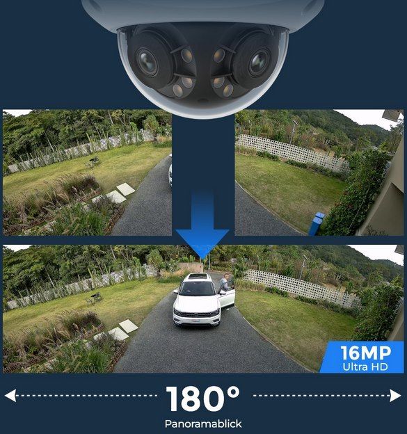 👀 Reolink Duo 3V PoE 16MP UHD 180° Panorama Dual Objektiv Überwachungskamera für 139,99€ (statt 160€)