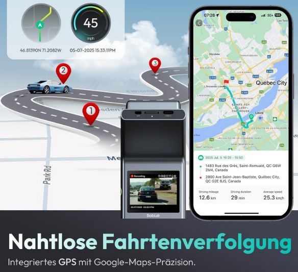 🚗 Botslab G300H Plus 4K WiFi GPS Dashcam mit 64GB Speicherkarte für 91,99€ (statt 128€)