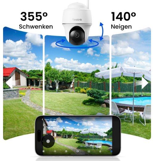 👀 2x Reolink Argus PT Lite + Home Hub Mini & Solarpanel für 179,99€ (statt 250€)