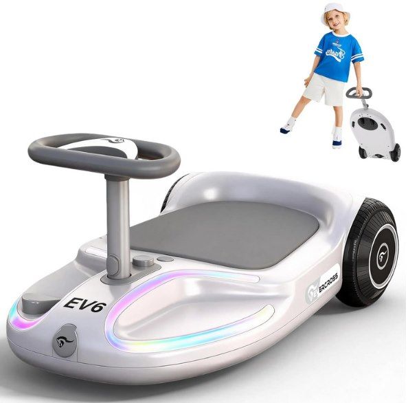 👩‍👦 EVERCROSS EV6 Kinder Elektroauto mit 90W Motor, LEDs & Bluetooth für 109,79€ (statt 180€)