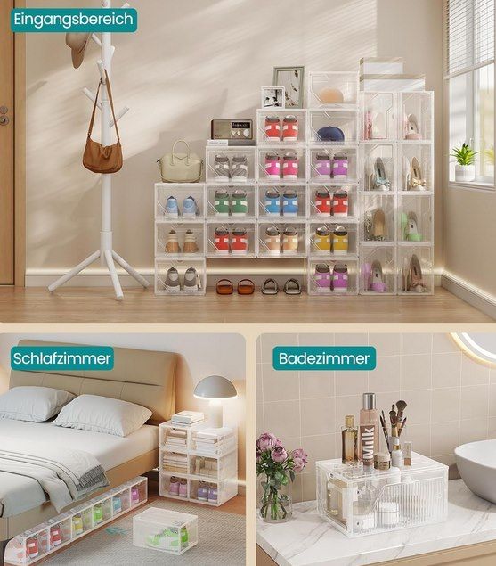 👟 6x SONGMICS stapelbare Aufbewahrungsboxen für 15,89€ (statt 30€)