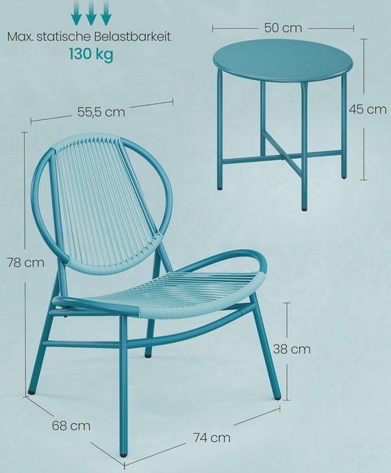 🌞 SONGMICS 3er Balkonmöbel-Set aus 2 Stühlen & 1 Tisch für 69,99€ (statt 100€) 🌞 SONGMICS 3er Balkonmöbel Set aus 2 Stühlen & 1 Tisch für 69,99€ (statt 100€)