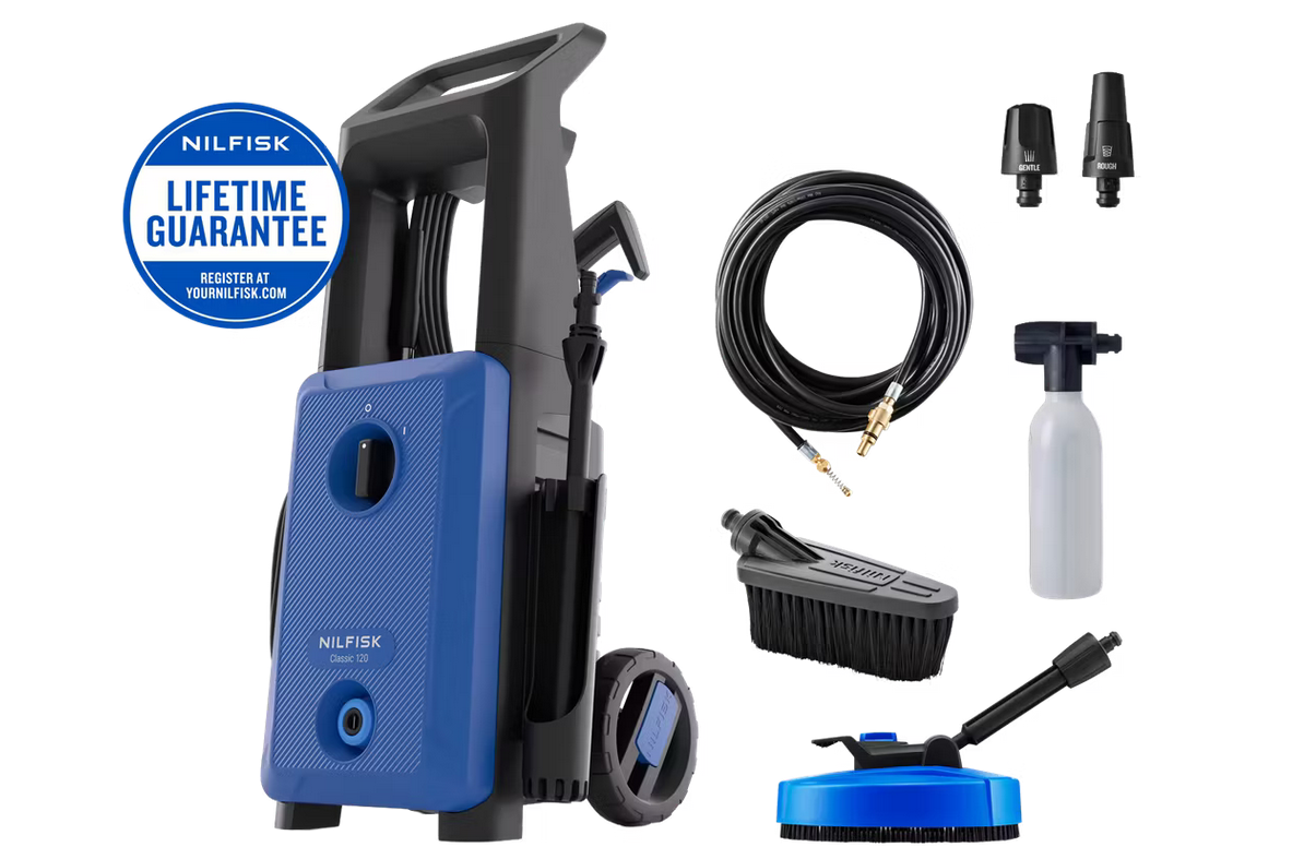 🚿🔫 Nilfisk Classic 120 PAD Hochdruckreiniger 120 bar für 128,90€ (statt 199€)