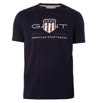 👕 GANT Archive Shield Baumwoll T-Shirt in Dunkelblau ab 24,95€ (statt 38€)