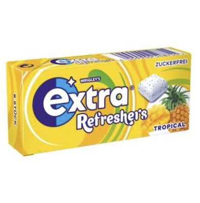 🫧 12x 8er Pack Extra Refreshers Tropical Kaugummi ab 7,40€ (statt 12€)