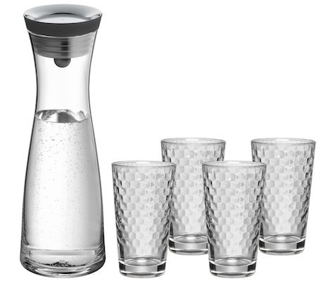 🚰 WMF Basic Wasserkaraffe (1 L) + 4 Gläser (275 ml) für 31,19€ (statt 41€)