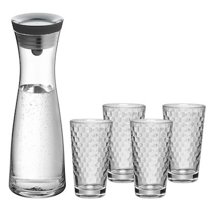 🚰 WMF Basic Wasserkaraffe (1 L) + 4 Gläser (275 ml) für 31,19€ (statt 41€)