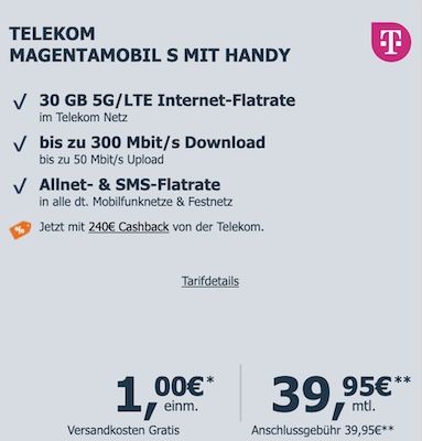 🍏 Apple MacBook Neo 13 (2026) nur 1€ + 30GB Telekom Allnet 39,95€ mtl. + 240€ Bonus