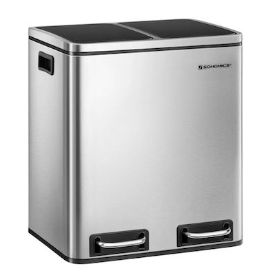 🗑️ SONGMICS Mülleimer 2x 15L aus Edelstahl für 38,36€ (statt 55€)