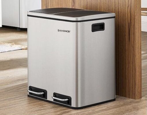 🗑️ SONGMICS Mülleimer 2x 15L aus Edelstahl für 38,36€ (statt 55€)