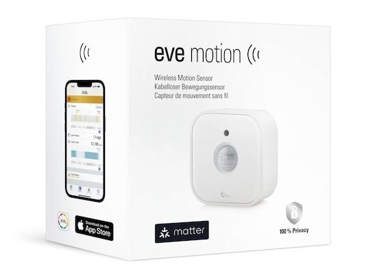 🔍 Eve Motion (Matter) Bewegungsmelder mit Lichtsensor für 33,90€ (statt 44€)