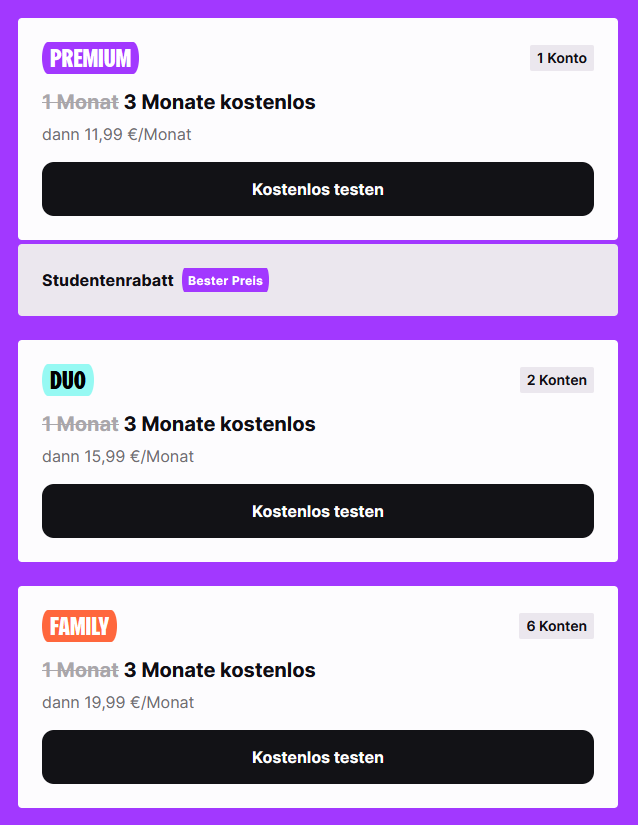 💥🔊 Gratis: Drei Monate DEEZER Premium oder Family für Neukunden statt 60€