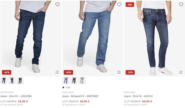👖 Denimfy Jeans-Sale ab 9,99€ + keine VSK - LTB, riverso, Wrangler, Pepe Jeans uvm. 👖 Denimfy Jeans Sale ab 9,99€ + keine VSK LTB, riverso, Wrangler, Pepe Jeans uvm.