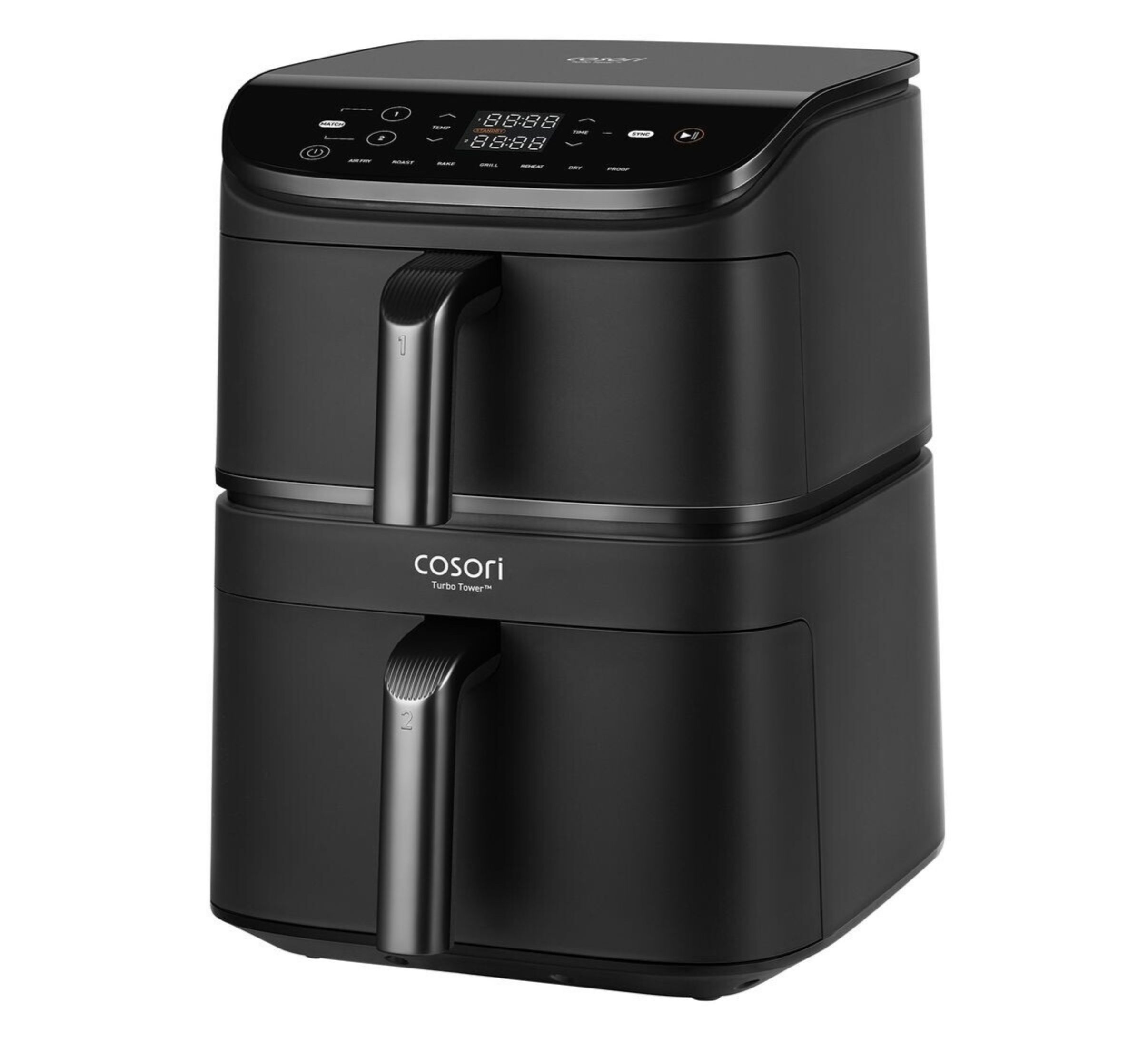 🍟 Cosori Turbo Tower CAF-DC121 mit vertikaler Doppelkammer für 129€ (statt 162€)