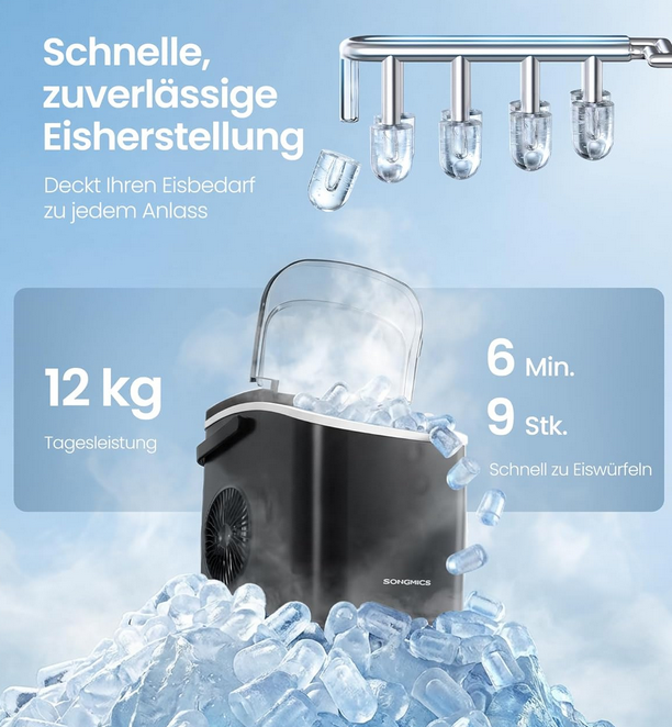 🧊🧊 Songmics Eiswürfelmaschine mit Selbstreinigung für 50,99€ (statt 63€) 🧊🧊 Songmics Eiswürfelmaschine mit Selbstreinigung für 50,99€ (statt 63€)
