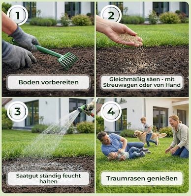 🌱 10kg Natureflow Rasensamen schnellkeimend bis 400qm für 56,95€ (statt 69€)