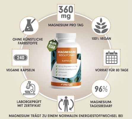 💊 240er Pack ProFuel Magnesium Bisglycinat Kapseln ab 13,56€ (statt 21€) 💊 240er Pack ProFuel Magnesium Bisglycinat Kapseln ab 13,56€ (statt 21€)