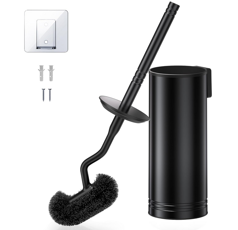 🪥🪠🚽 Hamitor schwarze Edelstahl Klobürste mit Wandmontage für 9,99€ (statt 20€)