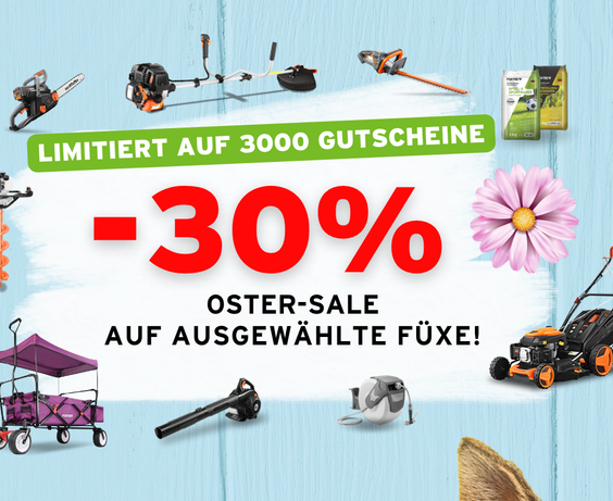 👩‍🌾 Fuxtec Oster Sale: 30% Rabatt auf ALLES – z.B. FX-CT700 Bollerwagen für 144,20€ (statt 194€)