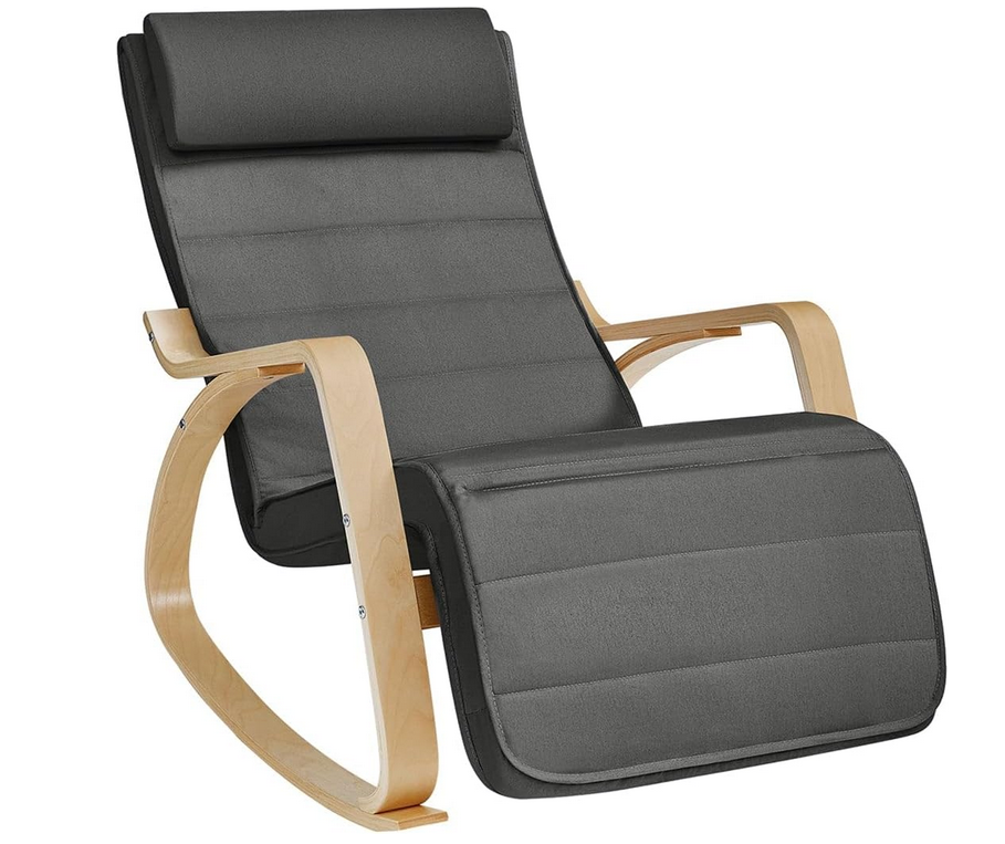 🏠 SONGMICS Schaukelstuhl aus Birkenholz mit Fußstütze für 47,59€ (statt 76€)