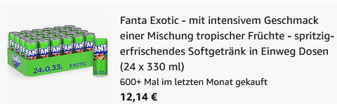 🥤 24x Fanta Exotic je 330ml Dose ab 12,14€ (statt 21€)   0,64€ pro Dose!