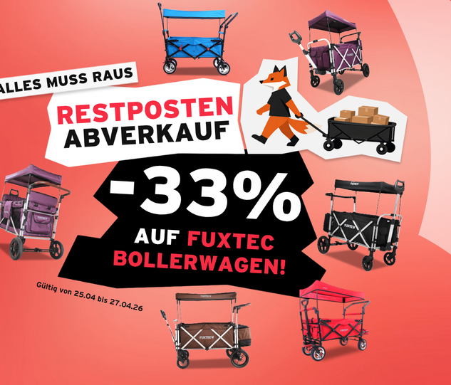 🚜 33% Rabatt auf Fuxtec Bollerwagen – z.B. Luxus Bollerwagen für 285,63€ ⚡ (statt 418€)