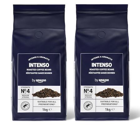 ☕ 2kg by Amazon Kaffeebohnen Caffè Intenso ab 17,46€ (statt 28€)   unter 9€/kg 🤯