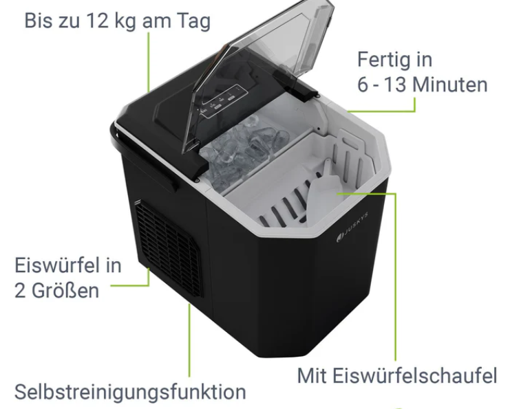 🧊🧊 IceOracle Eiswürfelmaschine mit Selbstreinigung für 54,74€ (statt 68€)