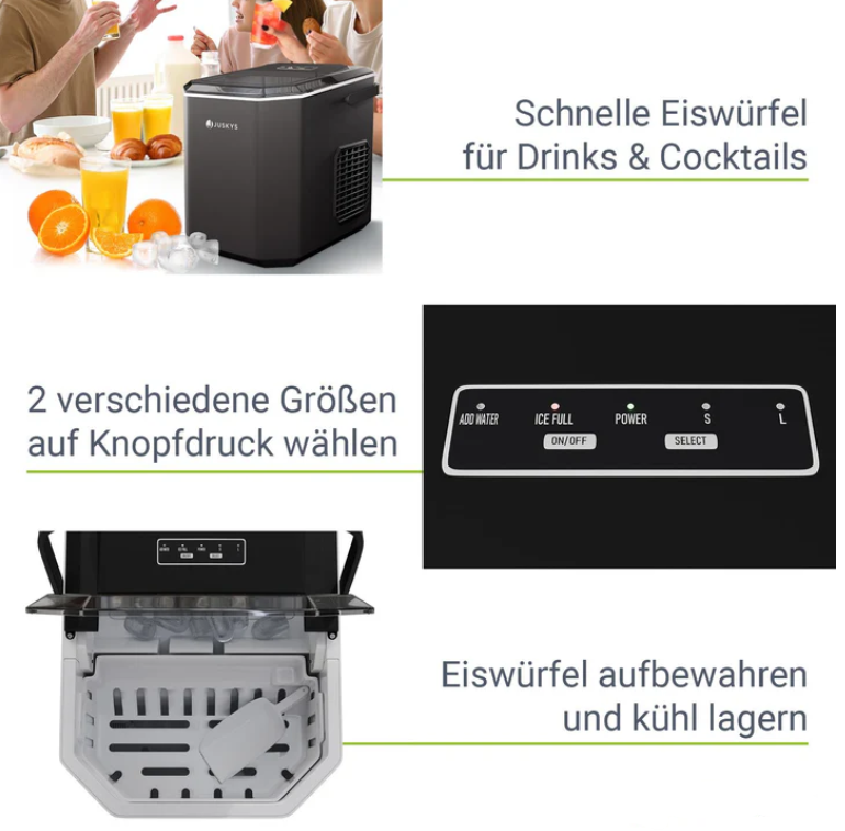 🧊🧊 IceOracle Eiswürfelmaschine mit Selbstreinigung für 54,74€ (statt 68€)