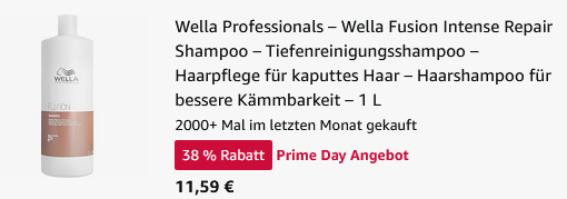🪮 1 Liter Wella Professionals Fusion Intense Repair Shampoo für 11,59€ (statt 25€)