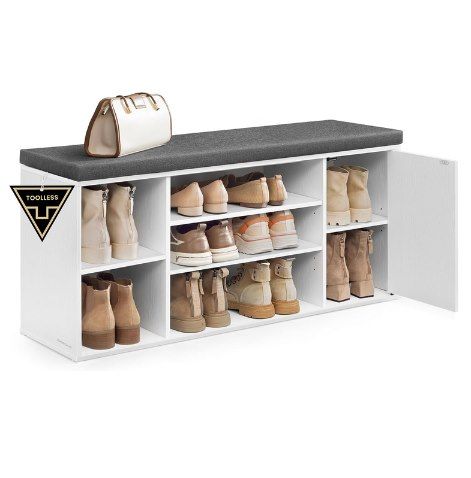 👞 SONGMICS Schuhbank mit Stauraum & offene Fächer für 49,99€ (statt 60€) – schneller Aufbau