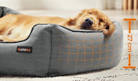 🐕 Feandrea Hundebett mit erhöhten Ränder & rutschfeste Unterseite für 23,74€ (statt 35€)