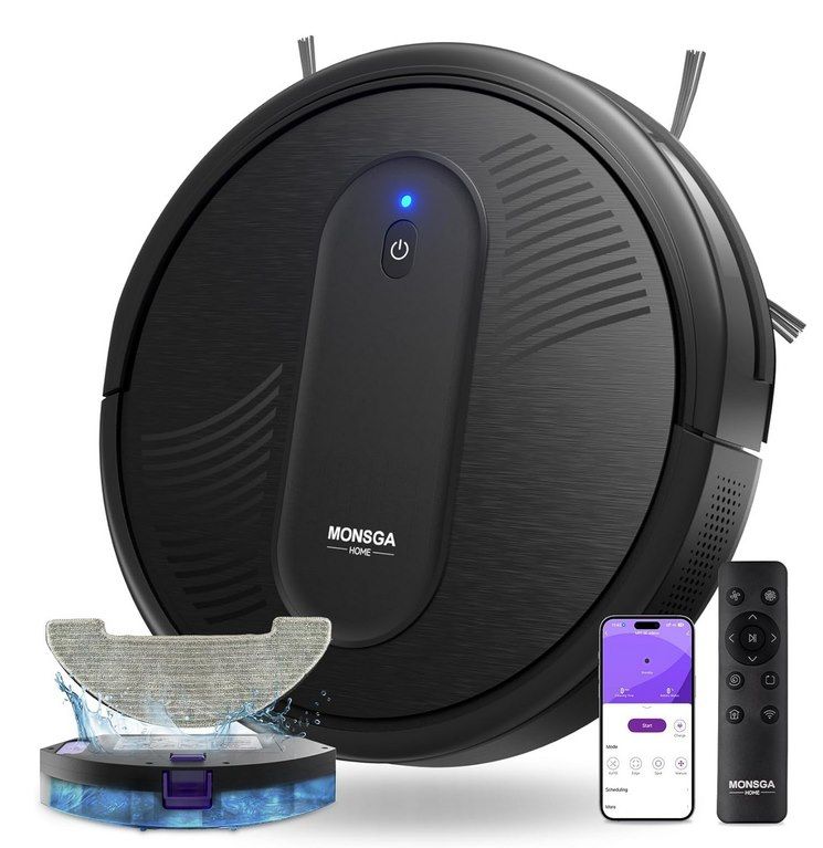🧹 MONSGA MR1 Saugroboter mit Wischfunktion & App-Steuerung für 59,99€ (statt 80€)