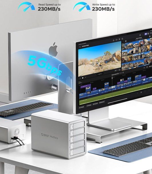 🌐 ORICO 5 Bay RAID Festplattengehäuse bis 5x 22TB für 155,99€ (statt 260€)