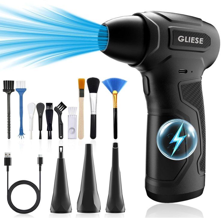 🌬️ GLIESE elektr. Druckluftreiniger & Staubbläse, 200.000 U/min für 28,79€ (statt 36€)