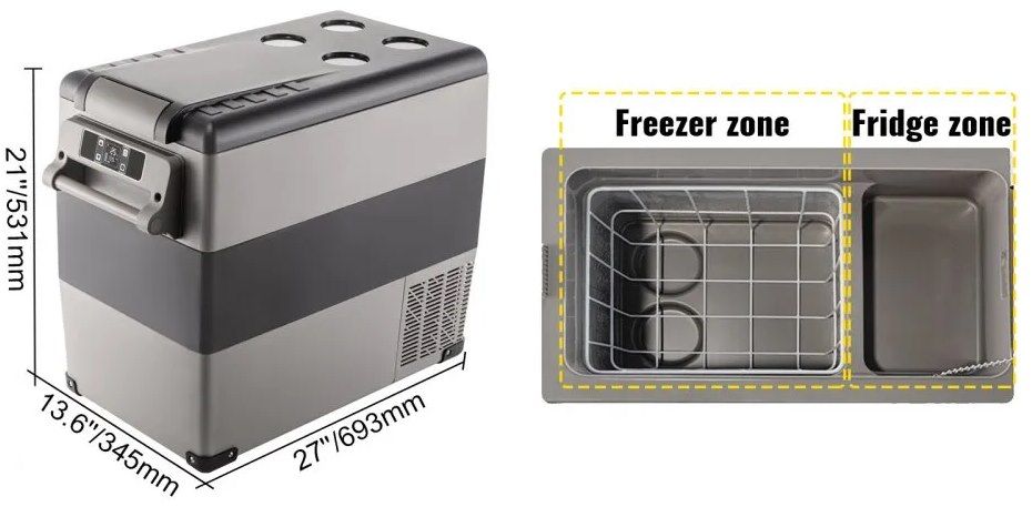 🧊 VEVOR Kompressor Kühlbox (55 L) mit 12 / 220V für 180,22€ (statt 196€)