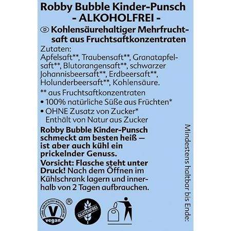 🍾 6er Pack Robby Bubble Kinder Punsch, alkoholfrei ab 10,88€ (statt 21€)
