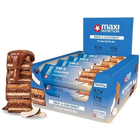 🍫 12er Pack MaxiNutrition Milk & Coconut Protein Waffle Bar ab 16€ (statt 21€)