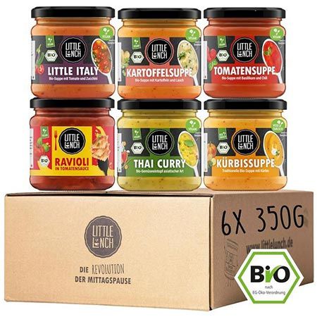 🍲 6er Pack Little Lunch Bio Vegetarische Lieblinge Kennenlernbox ab 17,36€ (statt 22€)
