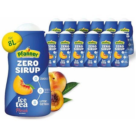 🍹 12er Pack Pfanner Ice Tea Pfirsich Zero Sirup, je 57ml ab 30,95€ (statt 48€)