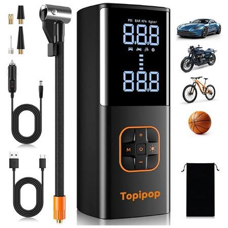 💨 Topitop Elektrische Luftpumpe mit 4 Modi & bis zu 12bar für 19,89€ (statt 40€)